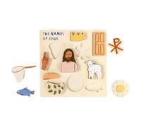 Wooden Puzzle Names - Christian Educational Game, Custom Name Puzzle with Enhancing Family Bonding Effectively, Home Table Decor, Christian Accessories, Activity Tools for Rainy Day Holiday