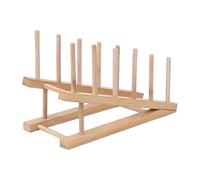 Wooden Puzzle Storage Rack - Stylish Jigsaw Puzzle Display Stand | Puzzles Organizer Storage Shelf | Flexible Display Rack For Kids Adults, Natural Wood 30x13cm