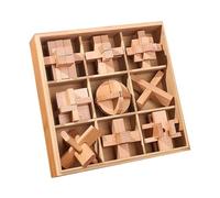 Wooden Puzzle, Unlock Interlocking Jigsaw, Wooden Puzzles For Kids For Kids Birthday Road Trip Boys Girls School Travel Classroom Stocking Stuffer Brain Teaser Educational Learning Toy Use