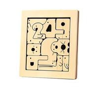 Wooden Puzzles - 15x20cm Animal Number Logical Learning Toys | Abstract Jigsaw Puzzles For Kids For Boys Girls Home Preschool Classroom Homeschool Daycare Travel Birthday Party
