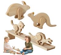 Wooden Ramp Walking Toys Set - 5 piezas Inertia Animal Walker Toddler Kids, Educational Rolling Toys | Montessor-Inspired Learning Toy Observation Skills, Ideal para Home and Classroom Play