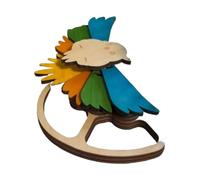 Wooden Rotating Foraging Toy For Parrot Training & Play | 9x5.5 Inch Bird Puzzle | Small Pet Interactive Treat Dispenser | Parakeet Cockatiel Enrichment Perch