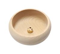 Wooden Round Incense Bowl | Incense Burner Stick Holder Bowl | Ash Catcher Bowl | Handmade Incense Plate Holder | Stick Holder Circular Bowl | Portable Wooden Round Incense Bowl For Home