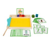 Wooden Sand Tray, Writing Toy, Sensory Educational Board, Reusable Drawing, Fine Motor Skill Builder, Learning Activity for Kids 3+, Size 8.7x8.7x0.63