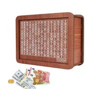 Wooden Saving Money Box, 10,000 Saving Challenge Cash Saving Money Bank