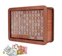 Wooden Saving Money Box, 10,000 Saving Challenge Cash Saving Money Bank Box, Wooden Money Jar Coin Cash Box, Money Saving Bank Help Budget Boxes For Adults Kids