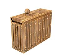 Wooden Saving Money Box - Coin Bank | Dark Style Prank Jewelry Storage Box | Money Savings Bank | For Collectors Home Craft Room Family Friends Birthday Party Favor Holiday Bedroom Study Bookshelf Boo