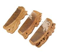wooden scalp massager, Hand carved Sandalwood Craft Comb Natural Green Sandalwood Embossed Wooden Comb Wooden Comb Gift,07 (Color : 8)
