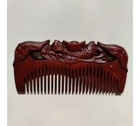 wooden scalp massager， Sandalwood Red Sandalwood Carving Flower And Wood Comb Wooden Handicraft Gift Sandalwood Comb,10