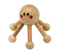 Wooden Scalp Massager, Spider-Shape 6-Leg Handheld Massager, Portable Manual Scalp Relaxation Tool for Women, Waist and Leg Stress Relief