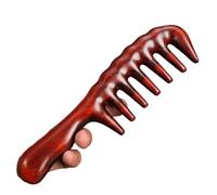 wooden scalp massager, Thicken Wood Wide Tooth Comb, Large Wooden Comb For Men And Women, Detangling Comb For Curly Hair,Red Sandalwood (Color : Black Sandalwood)