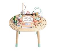 Wooden Sensory Table Kids Standing Bead Maze Gears Activity Toy