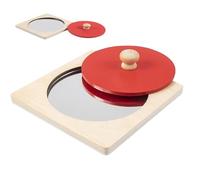 Wooden Sensory Toy - 5.91x5.91x1.18 Inches Sensory Toy for Children | Kid Sensôry Toys | Wooden Learning Stuffers with Mirror |Sensôry Fidget Toys for Kids Party Classroom Stocking Easter Travel