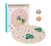 Wooden Shape Puzzle Sorter Table Game | Shape Sorting and Matching Game - Educational Logic Teaser, Airplane Travel Toys, Fine Motor Skills For Classroom Birthday