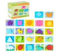 Wooden Shape Puzzle Toy for , Colorful Easy-Grip Blocks for Fine Motor Skill Development, Educational Sensory , Safe Material, Ideal Parent Child Interaction and Preschool Classr