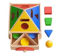 Wooden Shape Sorter, Color Puzzle Toy, Geometric Matching Game, Preschool Learning Classroom Activity, Educational Play Gear for Kids, Boys, Girls, 16,5 x 16 x 15 cm