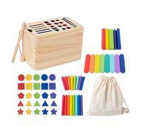 Wooden Shape Sorter Toy - Sensory Matching Plug-in Games | Woodens Toys Stacking and Snappin | Shape Sorter Cube | Wooden Shapes Color Sorters Motor Skills Toys For 6-18 Months Old Boy, & Children