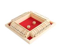 Wooden Shot The Box Play - Juego de mesa en dados matemáticos, juego número de mesa | Entretenimiento nocturno familiar, Juego de aprendizaje en clase educativa de larga data para dos y qua
