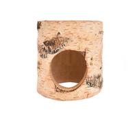 Wooden Small Pet Tube - Natural Wood Tunnel Maze, Guinea Pig Play House | Castle Habitat For Bunnies Chinchillas, Interactive Exercise Boredom Breaker For Hamsters Rabbits