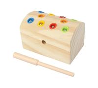 Wooden Sorting Toy, Worm Catching Game, Fine Motor Skill Board, 5.91x3.54x3.54 Inches Educational Inspired Toy, Ideal for Preschool Learning, Classroom, School and Holidays Gift