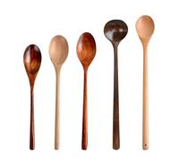 Wooden Soup Spoon - Kitchen Utensils | Spoons for Cooking | Long Handle Mixing Spoon | Heat Resistant Utensils for Sauce Preparation Stirring Salad Mixing Honey Serving | Kitchen Accessories