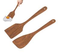 Wooden Spatula - Comfort-Grip Cooking Spoon, Durable Hardwood Utensil for Kitchen | Portátil, Non-Scratch, Ideal for Fish, Eggs, Pancakes, Potatoes, Home Cooking, Easy to Use, Heat Resistant,