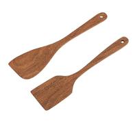Wooden Spatula - Comfort-Grip Wood Spoons, Kitchen Cooking Utensil, Portable Cooking Hard Spatula | Long Handle Household Coooking Spoons, Kitchen Gadgets For Fish, Eggs, Pancakes, Potato