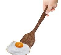 Wooden Spatula - Kitchen Spatula Wood | Kitchen Turner Scraper - Long Handle Flat Frying Spatula, Nonstick Stirring Spurtle Spatula Mixing, Scraping