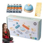Wooden Spelling Game, Alphabet Puzzle Blocks, Flash Card Game, Sight Words Toy, Spelling Word Game, Learning Toy Bell, Alphabet Learning Game, Wooden Puzzle Blocks, Spelling Game, Kids Sigh