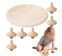 Wooden Spinner Top Toy | Wooden Competitive Top Game | Children's Early Education Toys | Parent-Child Competitive Table Games Stable Fingertip Gyro Spinner for Park and Outdoor Activities