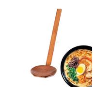 Wooden Spoon - 9Inch Wooden Soup Spoon | Wood Colander Utensil - Ergonomic Japanese style spoons for comfortable use at home restaurants