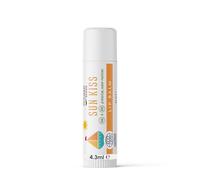 Wooden Spoon Bálsamo Labial Orgánico Sun Kiss SPF 45 - Protección UVA & UVB Natural Certificada, con Karité, Coco y Cacao - Hipoalergénico, Niños & Adultos