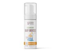 Wooden Spoon Espuma de Limpieza Bebé - 99,18% Natural, Limpieza Suave Cara & Cuerpo Sin Lágrimas para Recién Nacidos, Aloe Vera & Glicerina, Orgánico Certificado - 150 ml