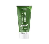 WOODEN SPOON Pasta Dentífrica Homeopática Ecológica 75 ml - Sin Flúor con Hidroxiapatita, Aloe Vera y Citrato de Zinc para el Cuidado Bucal Diario