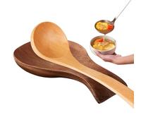 Wooden Spoon Rest, Stove Counter Utensil Holder, Kitchen Utensil Holder with Groove, Farmhouse Kitchen Counter Tray with Groove, Wooden Spoon Stand for Cooking Restaurant Buffet Barbecue Outdoor Decor