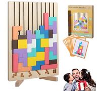Wooden Stacking Puzzle Toy - 3D Brain Teaser Game,Decorative Home Ornaments, Montessori Educational Family Activity, Brain Teaser Activity for Family, Kids, Adults (1PC)