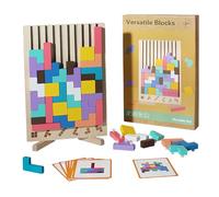 Wooden Stacking Puzzle Toy, Creative Wood Stacking Puzzle Game for Focus Stress Relief, Gift for Family Fun (B)