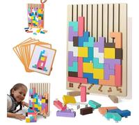 Wooden Stacking Puzzle Toy, Decorative Home Ornaments for Adults, Wooden Stacking Puzzle Toy Art, Brain Teaser Game, Idea, Family Fun Activity, for Home Decor & Toys & Games (1 Set)