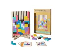 Wooden Stacking Puzzle - Wooden Blocks, Family Activity Giant Brain Teaser Game, 3D Printed Brain Teaser Game Stress Relief & Easter Gift (1 Pcs)