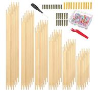 Wooden Stretcher Bars Set, Adjustable Canvas Frame Kit, Smooth Needlework Support, Durable Painting Stretch Bars, Multi Size Craft Frame Tool, for Oil Painting Posters Needlework Birthday Crafts