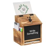 Wooden Suggestion Box | Wall Mounted Organizer | Fundraising Donation Holde
