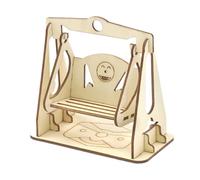 Wooden Swing Puzzle, Swing Ride Model Kit, Mechanical Craft Set, 4.53x2.56x4.33 Inches Educational Construction Toy, Ideal for Boys Girls, Adults, Kids Fun and Home Display