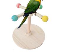 Wooden Tabletop Bird Perch with Paw Grinding Pole, Parrot Standing Fork for Macaws, Parakeet Enrichment Branch Stand for Lovebirds and Other Pet Birds 7,87 x 8,66 x 9,45 pulgadas