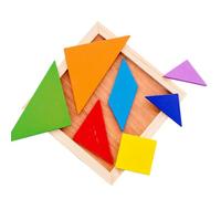 Wooden Tangram Puzzle - Color Cognition Board Game, Preschool Learning, Tra