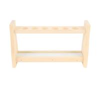 Wooden Test Tube Rack Sturdy Heat Resistant Organizer Stand Holder for Laboratory Experiments Scientific Research Pine Wood 6 Hole (18mm)