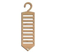 Wooden Tie Hanger, 91x0.2 Inches Necktie and Belt Organizer Rack for Closet Storage with Multi Hook Design, Space Saving Wardrobe Accessory for Men Wardrobe, Bedroom, Dressing Room, Store Boutique