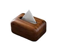 Wooden Tissue Box Holder, Rustic Tabletop Organizer Handle, 10 Inches Napkin Dispenser with, Natural Oak Wooden Container with Easy Access Slot, Home Decor Stylish Design