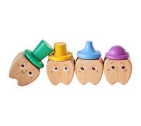 Wooden Tooth Keepsake Box - 4 Pack Kids Lost Tooth Holder | Adorable Toothh Fairy Container for Baby Teeth Collection, Memory Storage Box Gift for Children Boys Girls, Nursery Bedroom Decorative