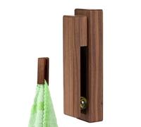 Wooden Towel Hooks - 5.12*1.77*1.77in Adhesive Towel Hooks for Bathrooms | Wall Hook Clip | TowelHooks Shower Hangers | Wall Hook Clip | Wooden Hoôk Bathroom TowelHooks for Shower, Bedroom, Kitchen