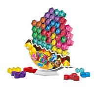 Wooden Tower Blocks, Interactive Stacking Game, Fun Balance Challenge, Skill Building Classroom Activity Set, Engaging Focus Development Play Tool, Puzzle Gear for Kids, Boys, Girls, 23x17.5x4.5cm